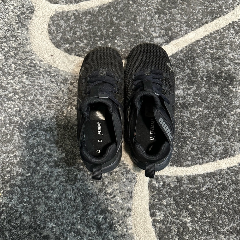 Puma Kids Black Mesh Sneakers